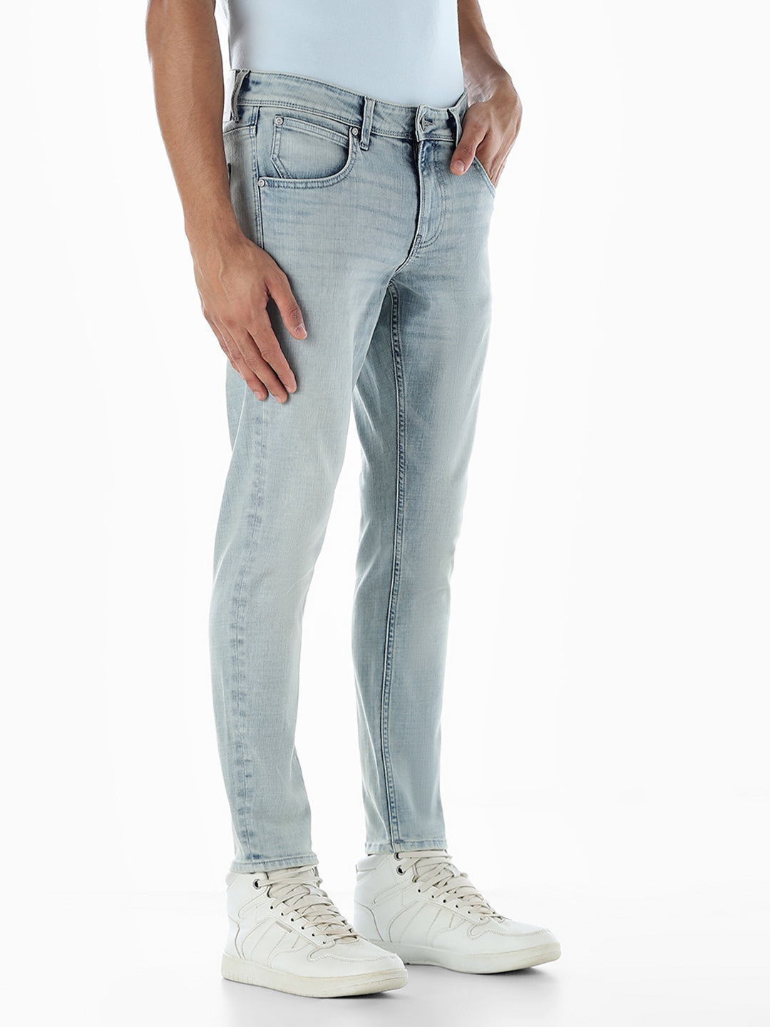 Light Blue 5 Pocket Slim Fit Jeans