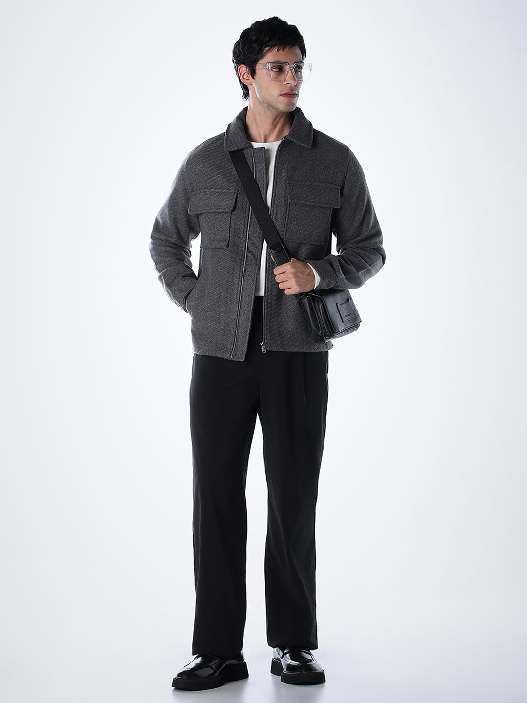 Dark Grey Zipped Jacket