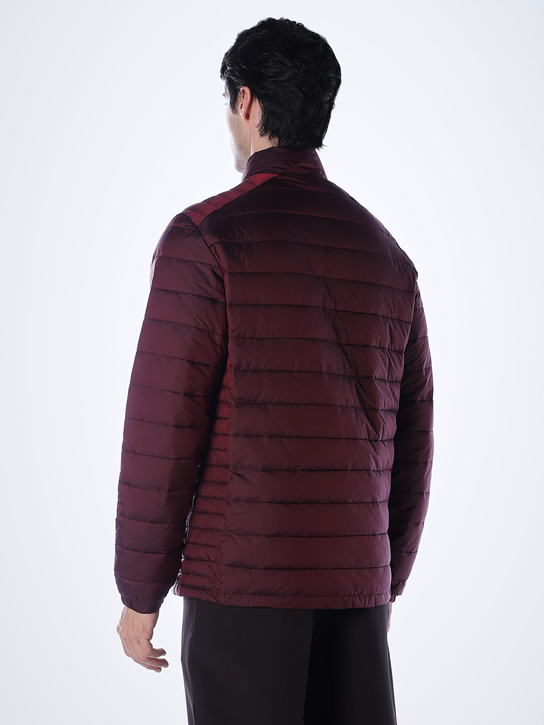 Maroon High Neck Jacket