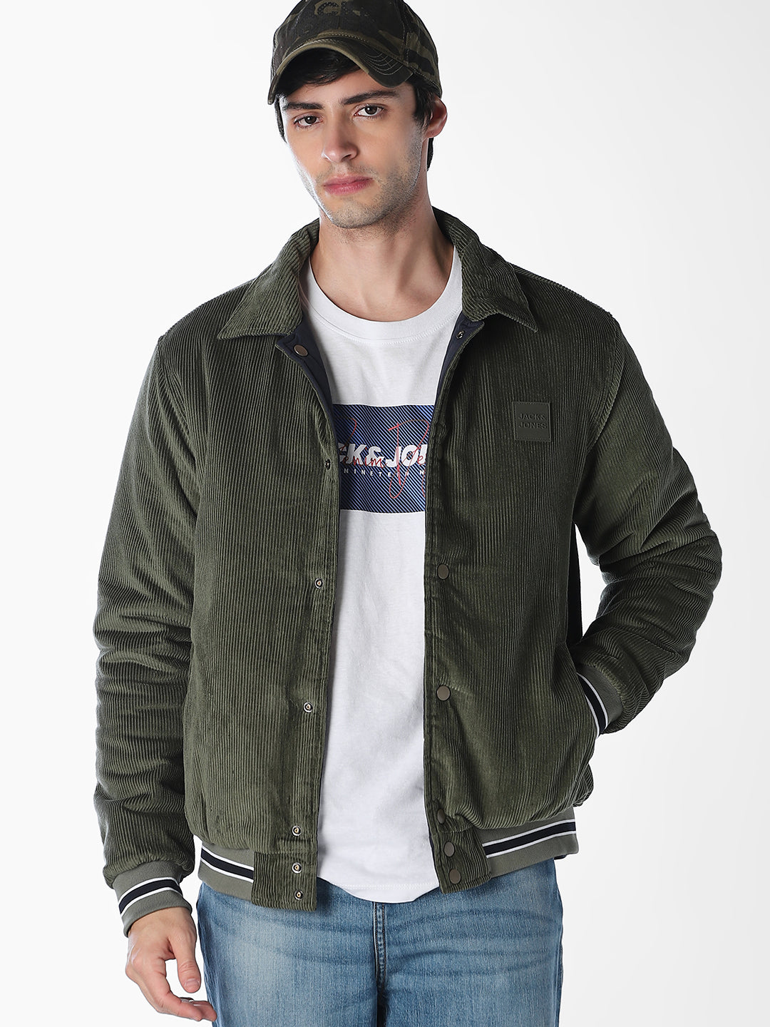 Reversible Corduroy-Quilted Jacket - S