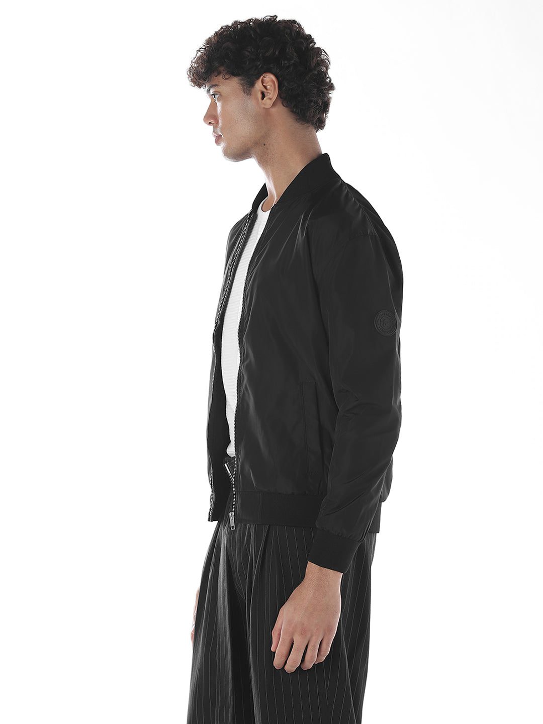 2 Pocket Zip-Up Bomber Jacket