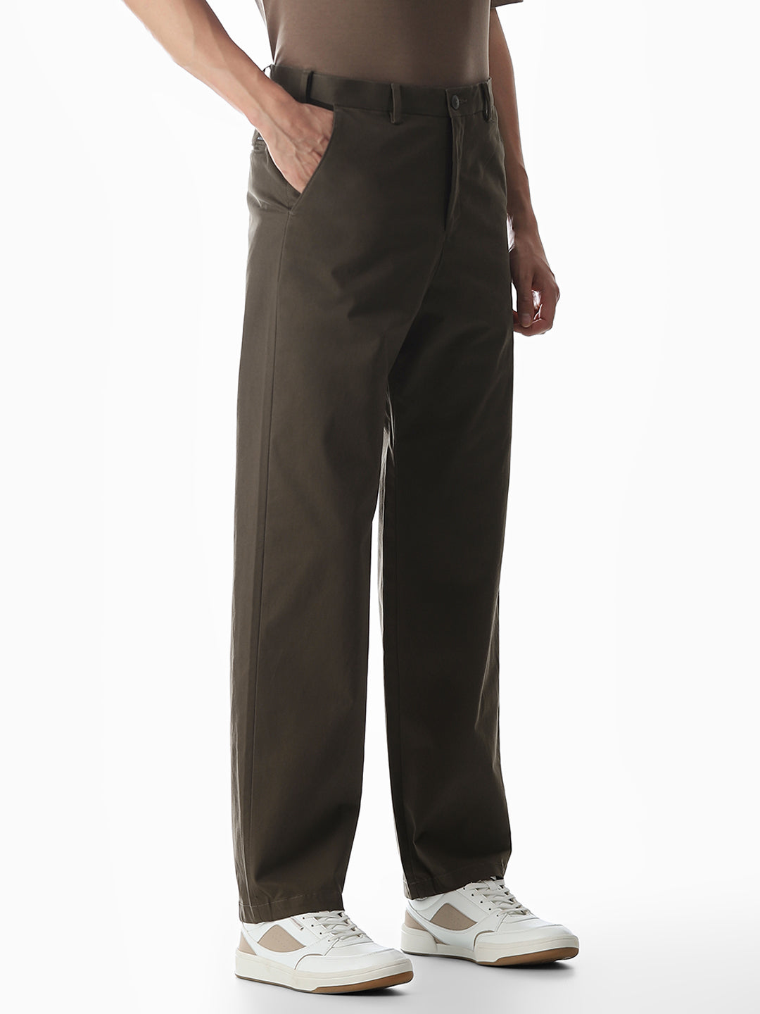 Regular Fit Mid Rise Pants