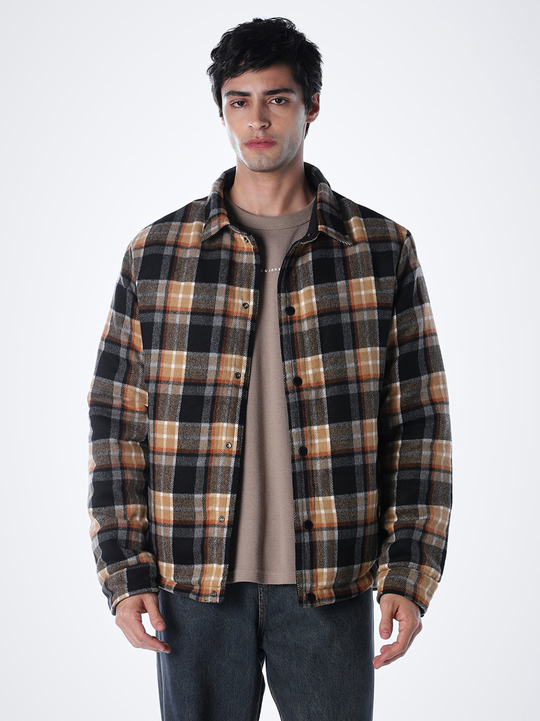 Black Printed Reversible Jacket