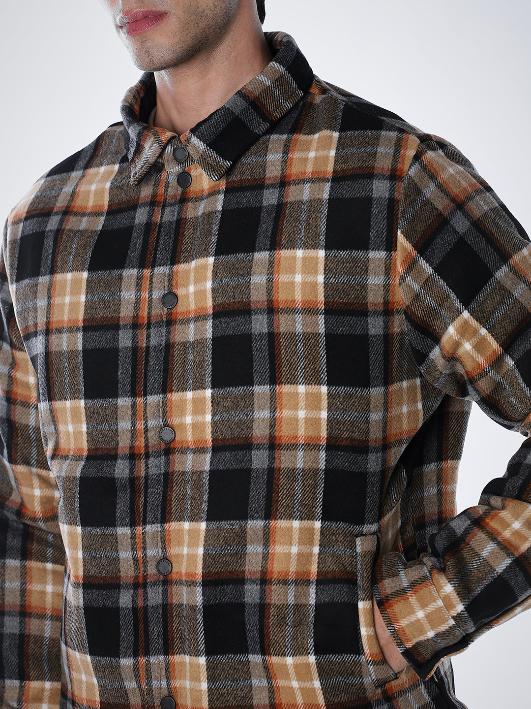 Black Printed Reversible Jacket
