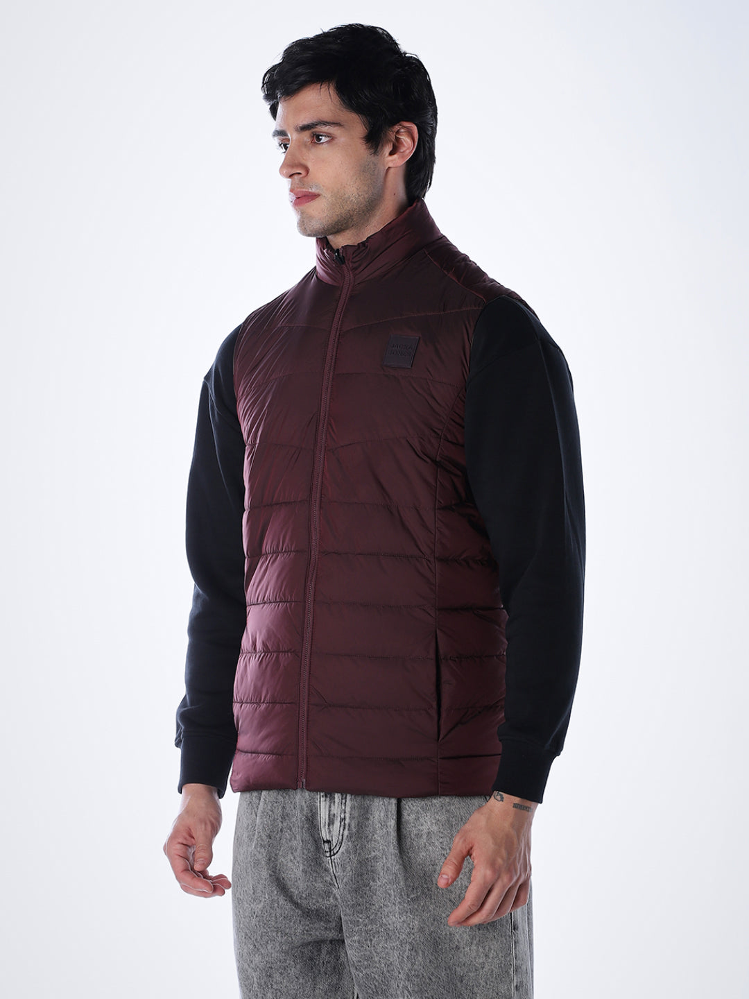 Maroon Reversible Puffer Vest