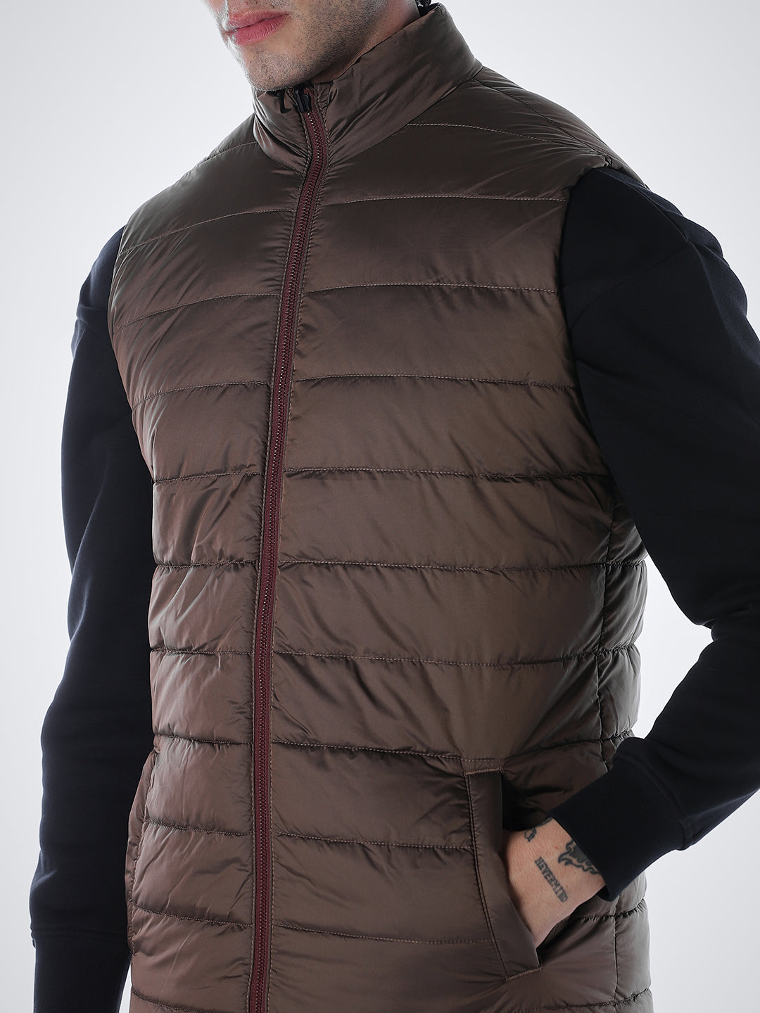 Maroon Reversible Puffer Vest