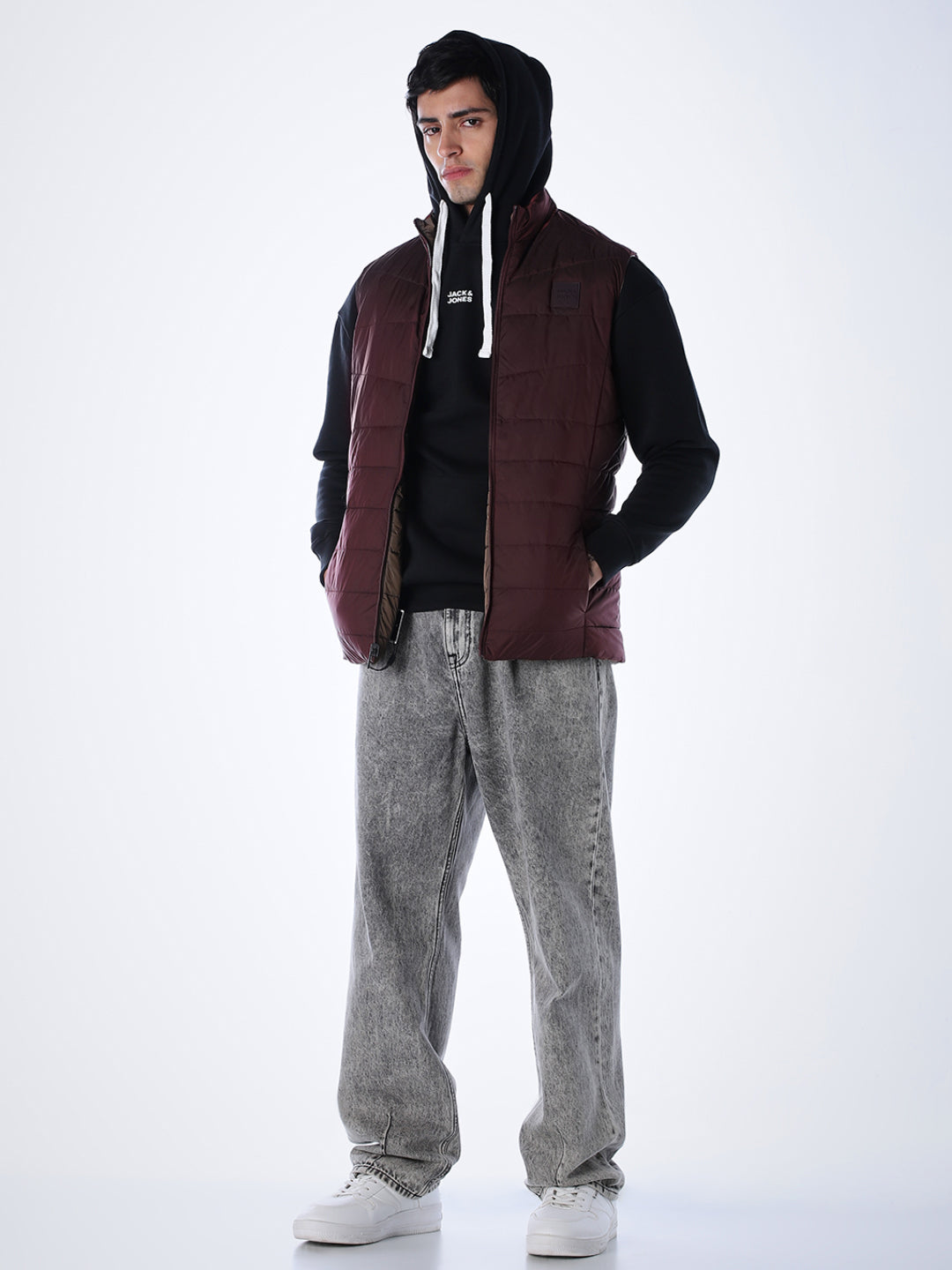 Maroon Reversible Puffer Vest