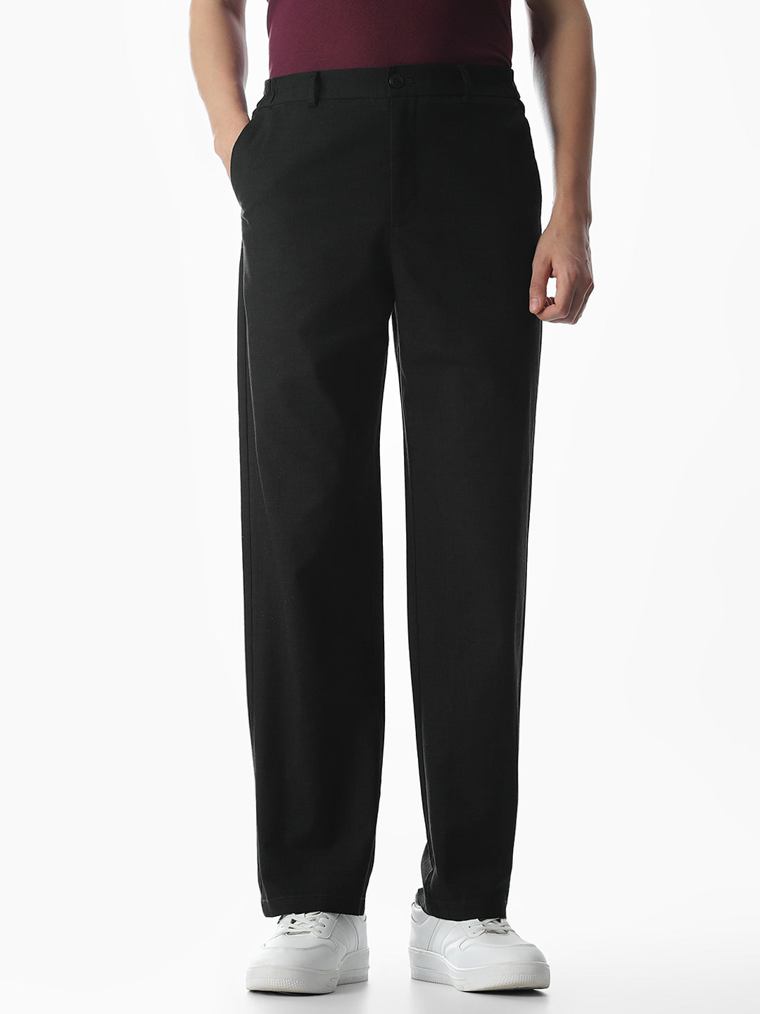 Regular Fit Black Pants