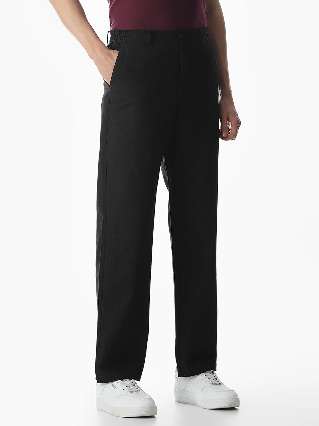 Regular Fit Black Pants