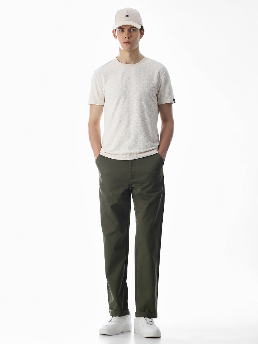 4 Pocket Non-Stretch Chino Pants - Olive