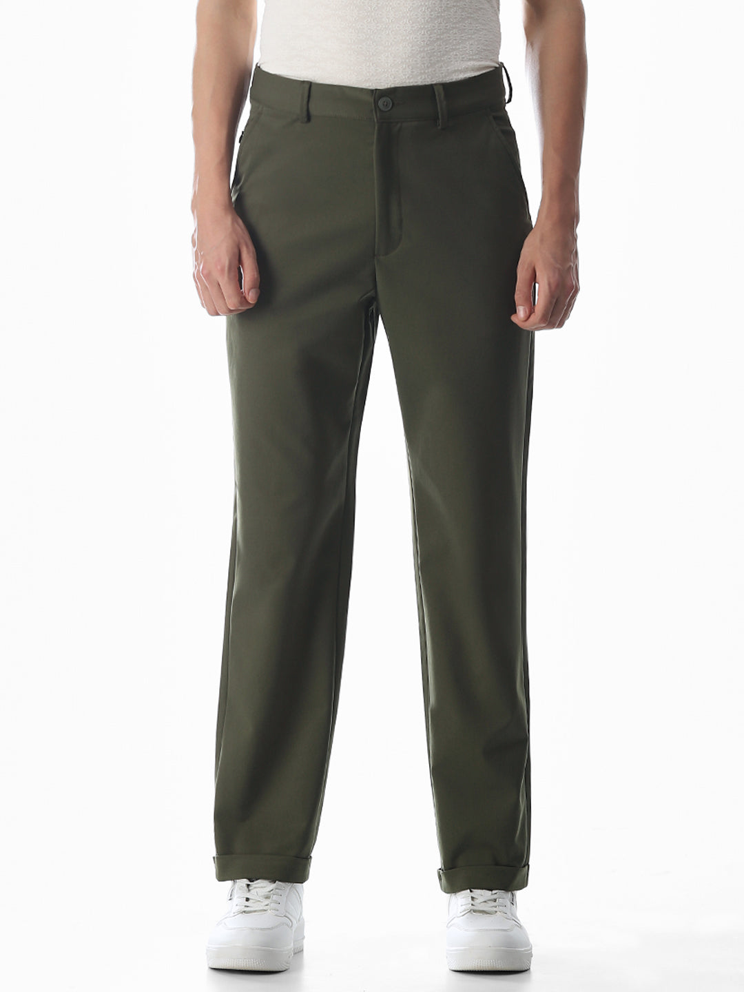 4 Pocket Non-Stretch Chino Pants - Olive