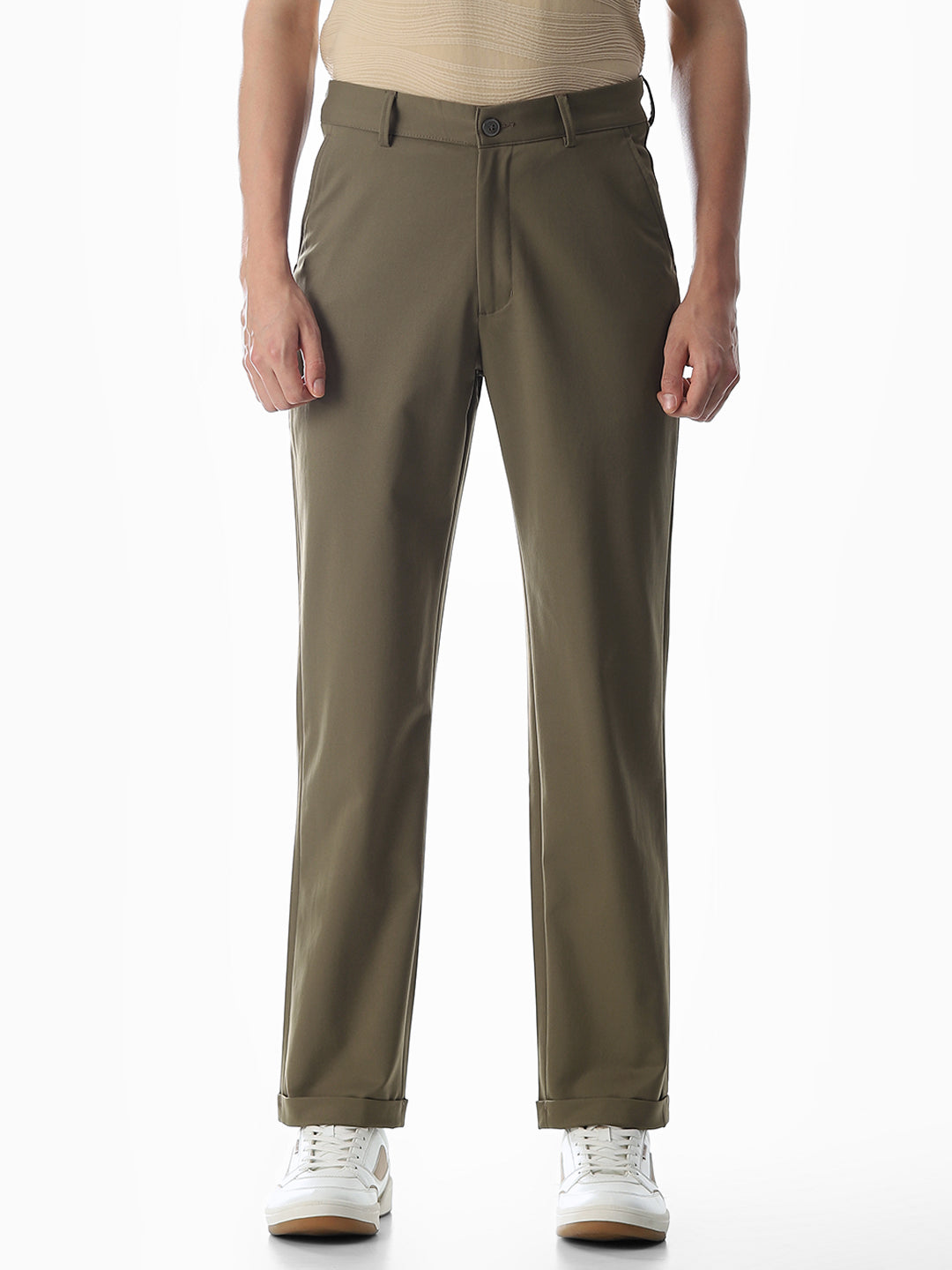 4 Pocket Non-Stretch Chino Pants - Green