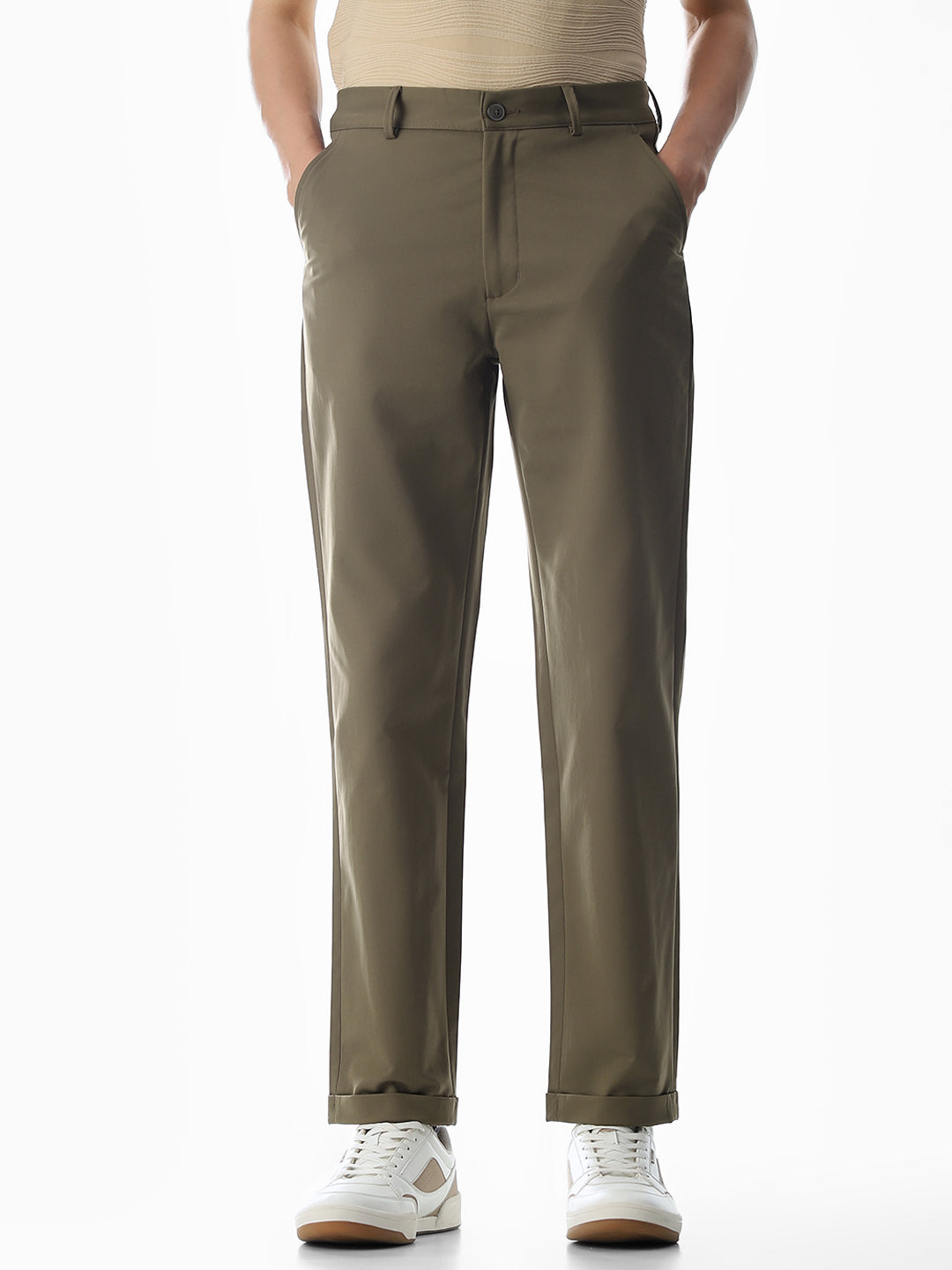 4 Pocket Non-Stretch Chino Pants - Green