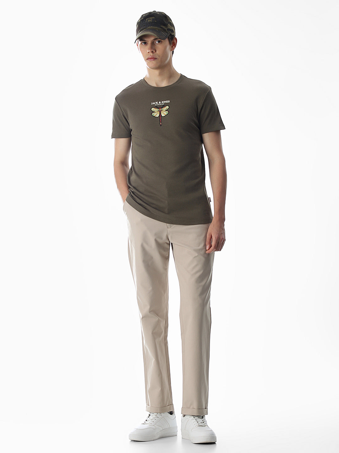 4 Pocket Non-Stretch Chino Pants - Beige