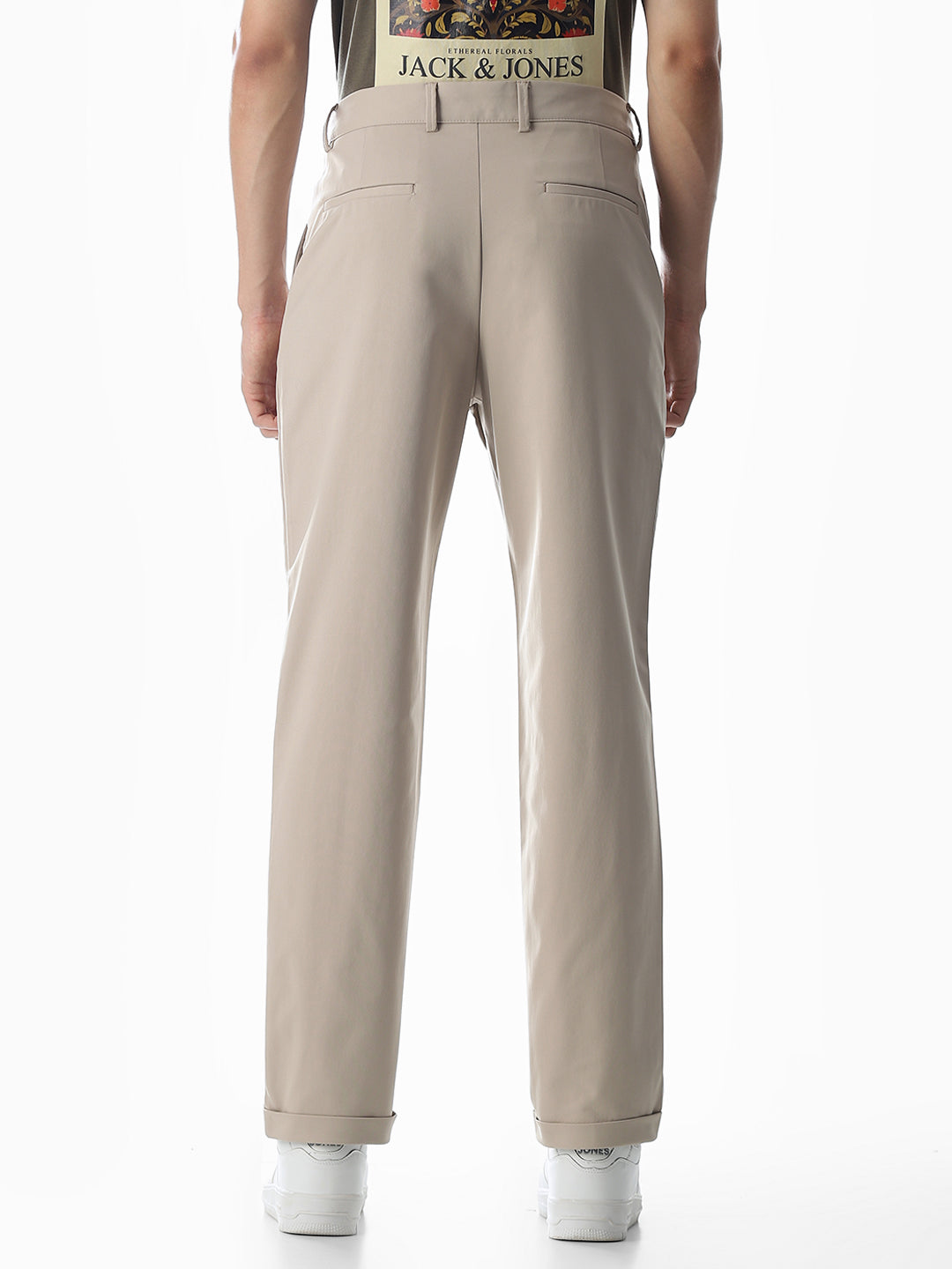 4 Pocket Non-Stretch Chino Pants - Beige