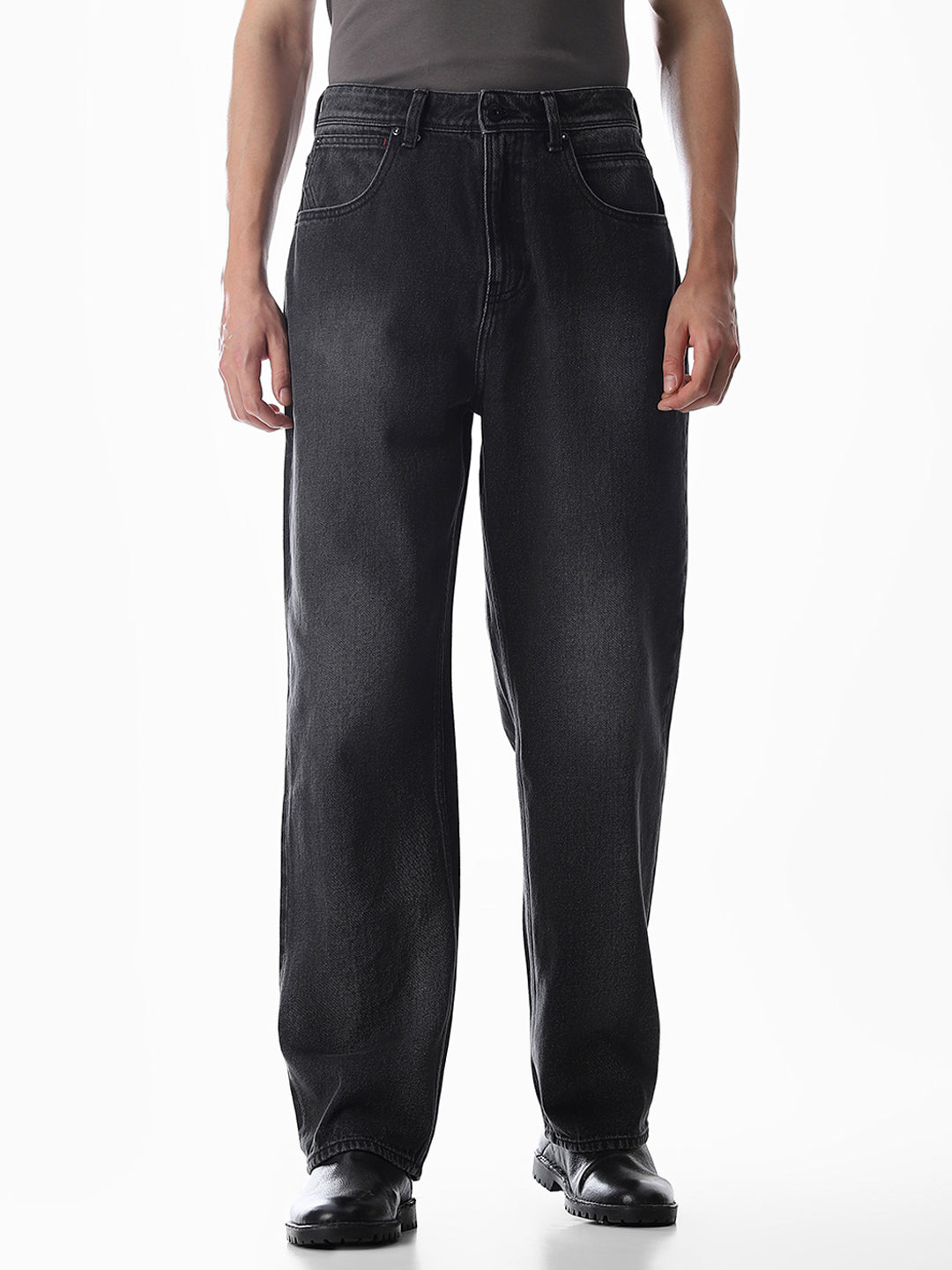 Dark Grey Dario Loose Fit Jeans - 36/30