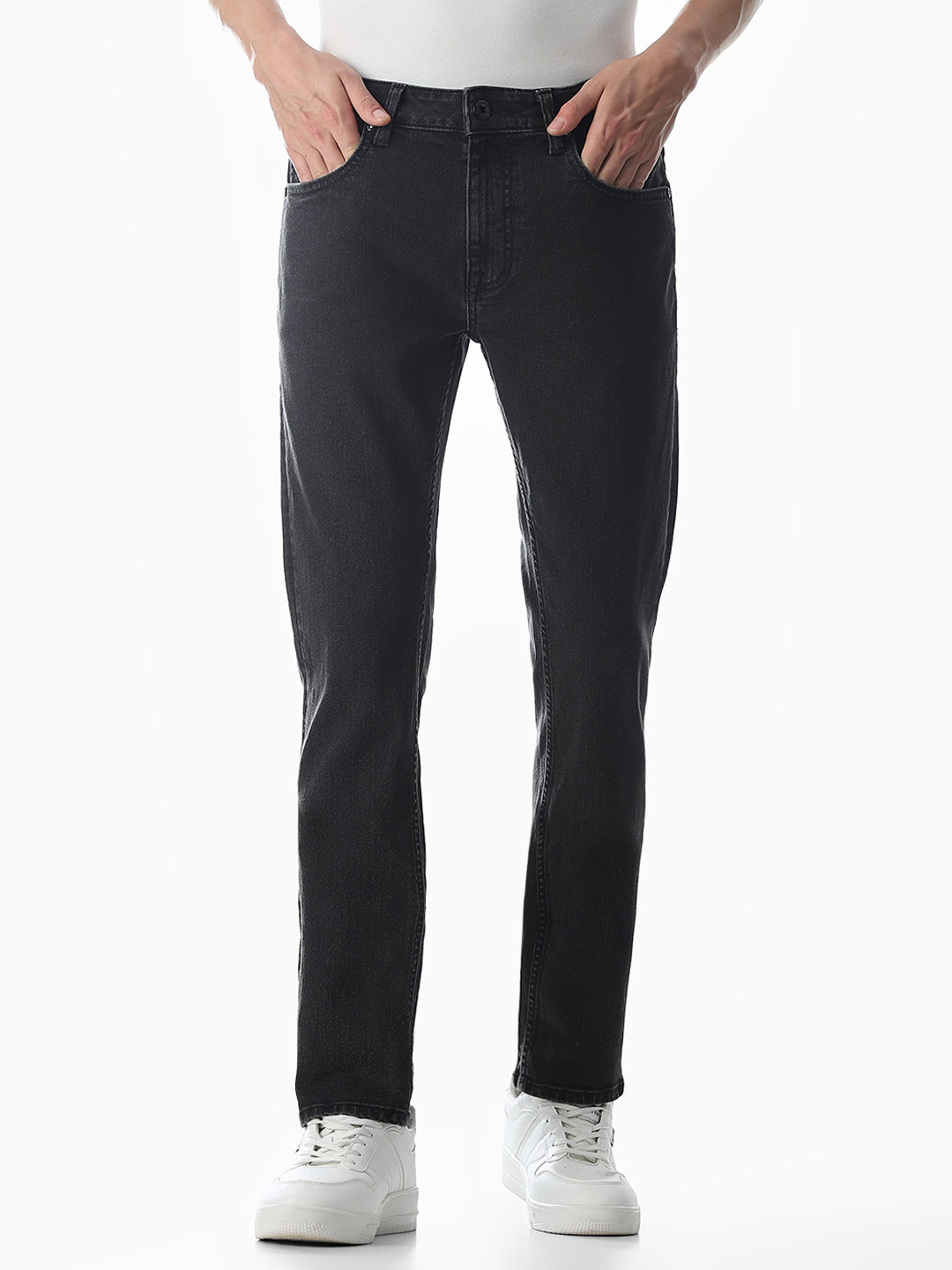 5 Pocket Ben Skinny Fit Jeans - Black - 30/30
