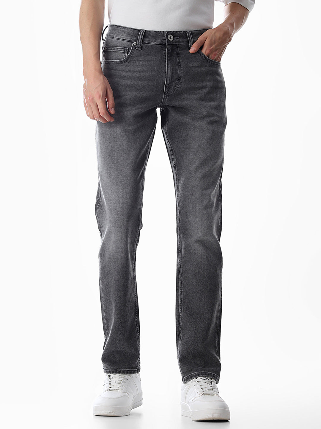 Grey 5 Pocket Glenn Slim Fit Jeans