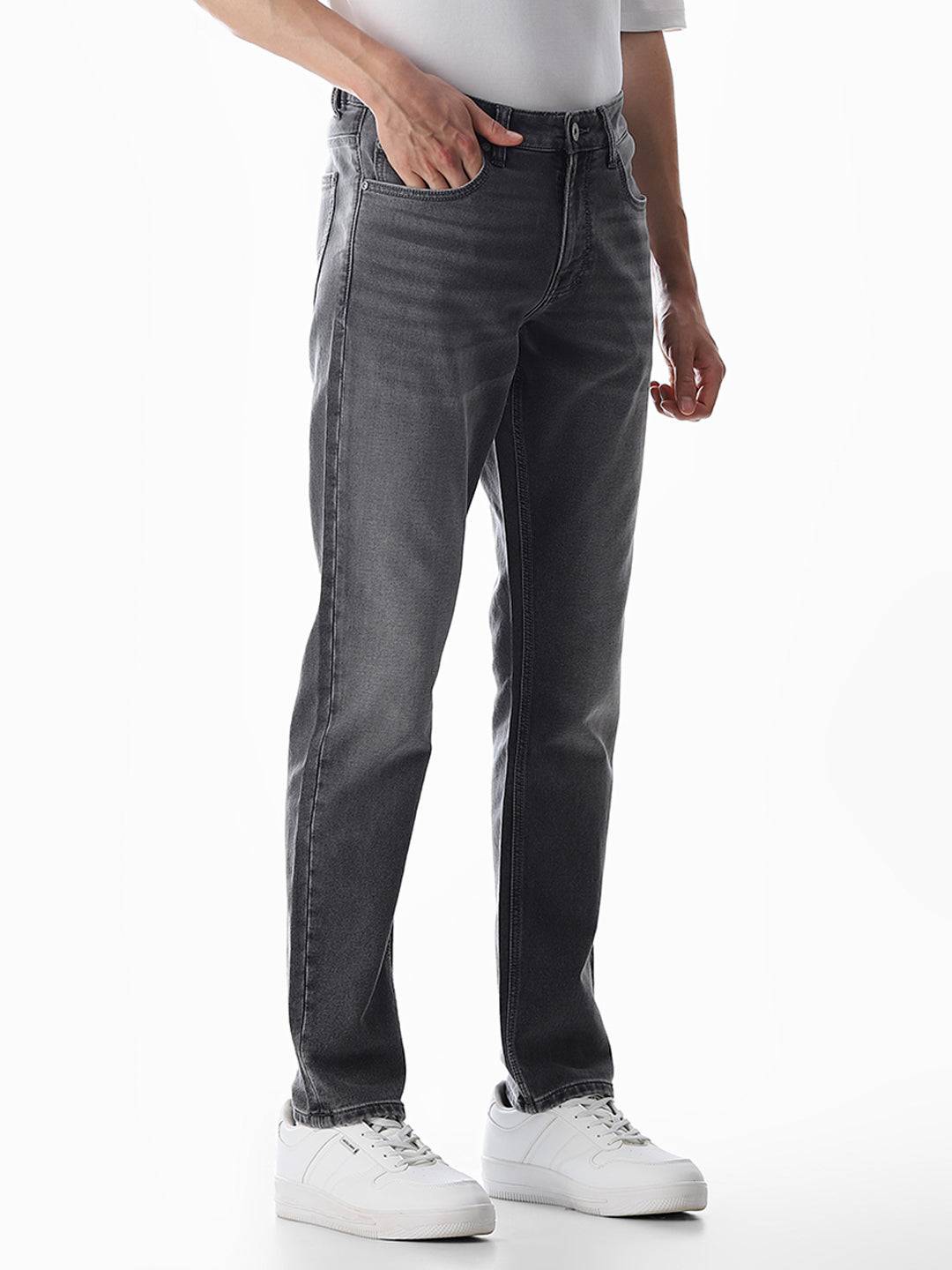 Grey 5 Pocket Glenn Slim Fit Jeans