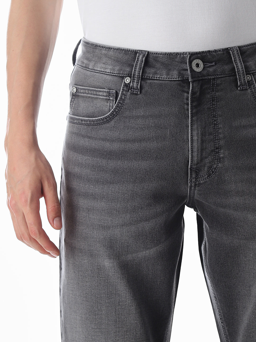 Grey 5 Pocket Glenn Slim Fit Jeans
