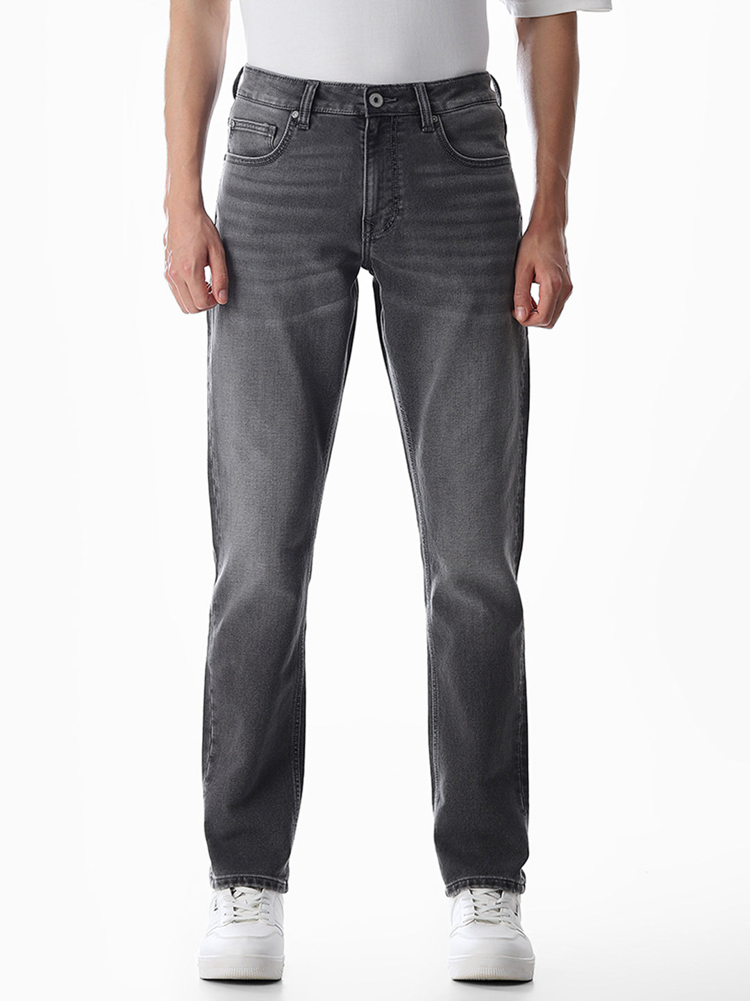 Grey 5 Pocket Glenn Slim Fit Jeans