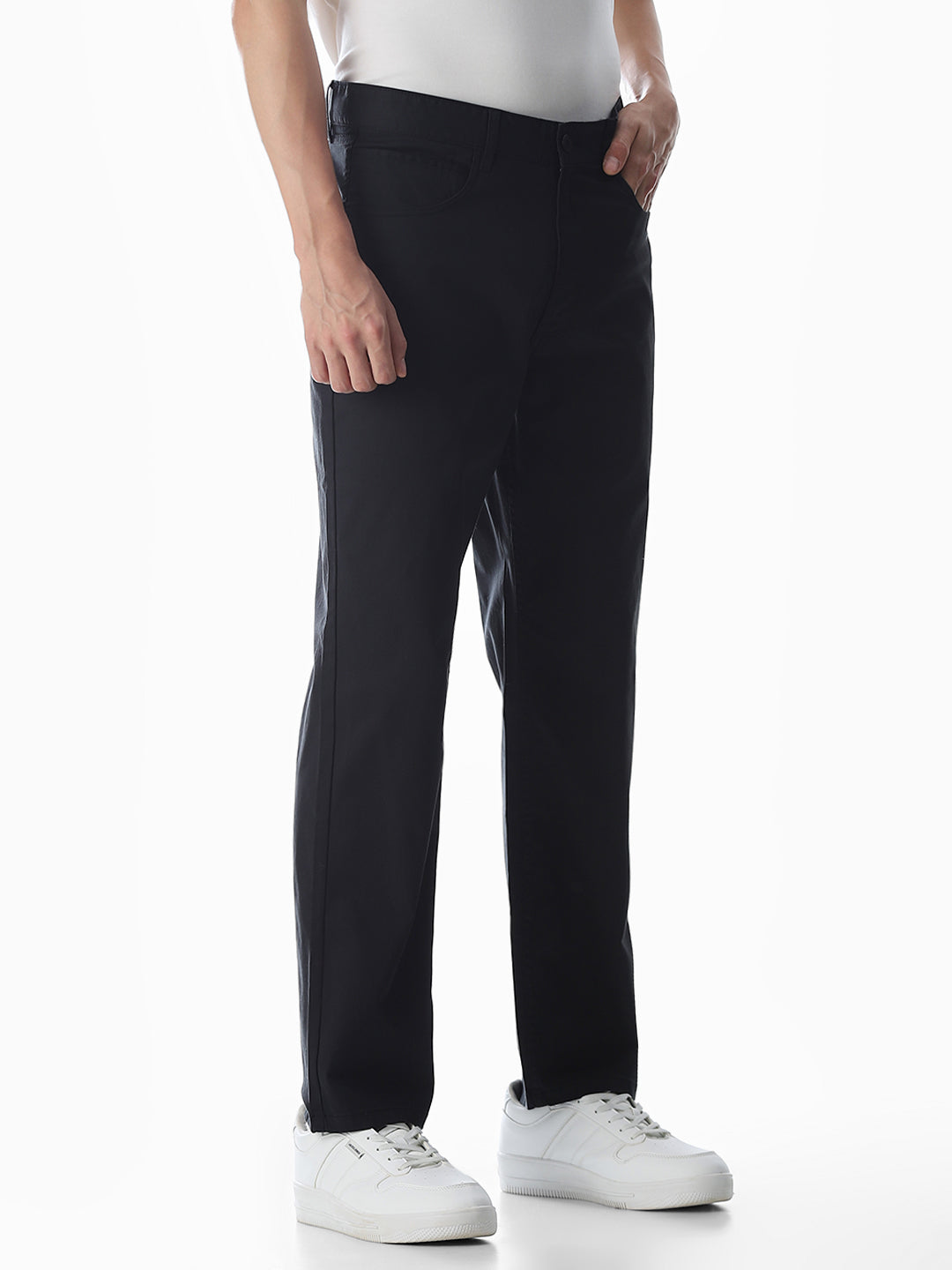 Black Regular Fit Pants