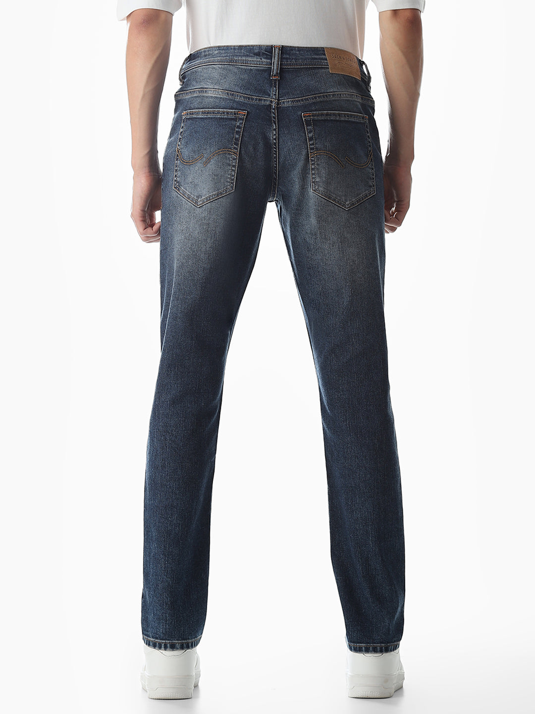 Washed Glenn Slim Fit Jeans - Medium Blue