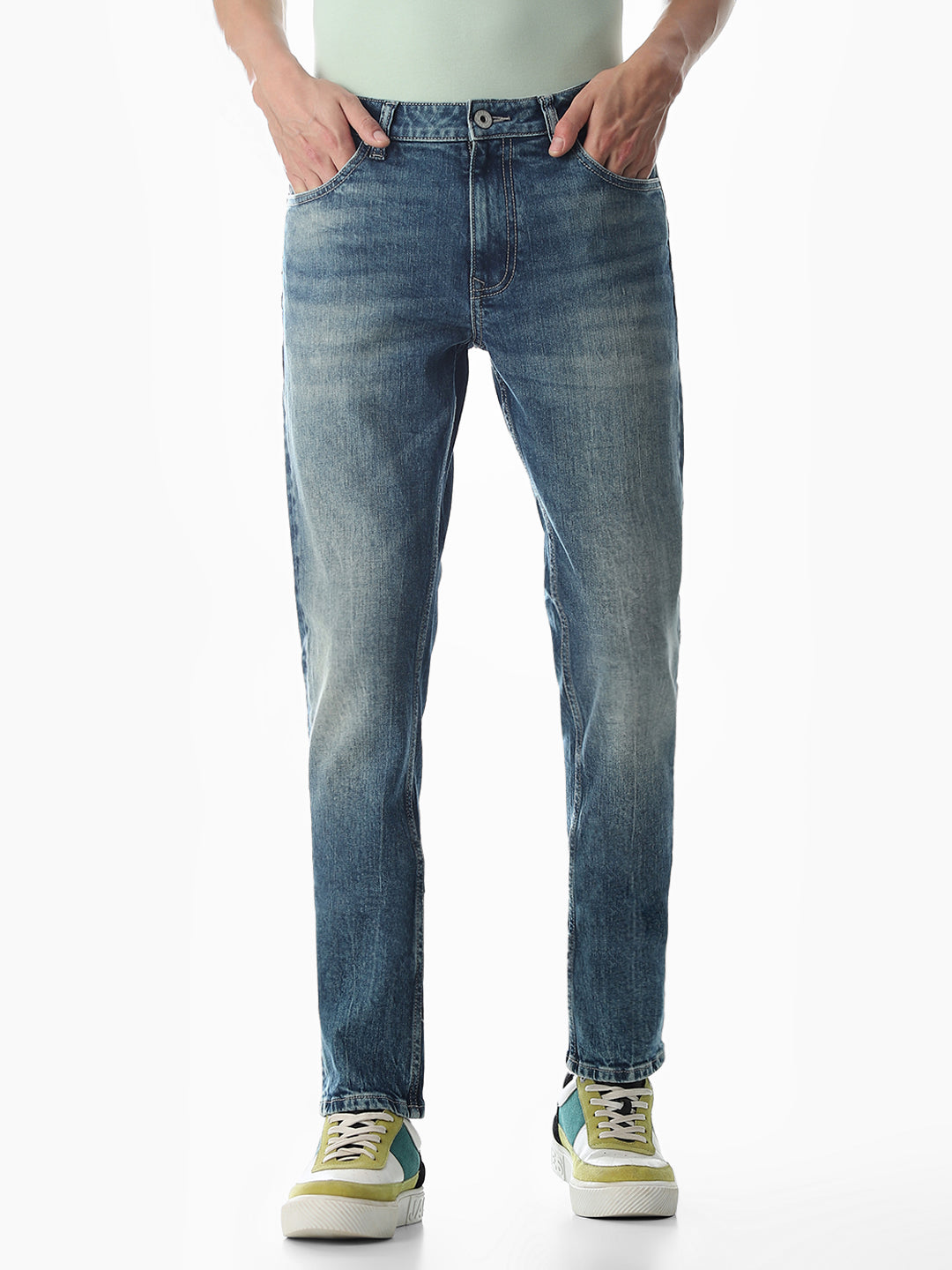 5 Pocket Ben Skinny Fit Jeans - Light Blue