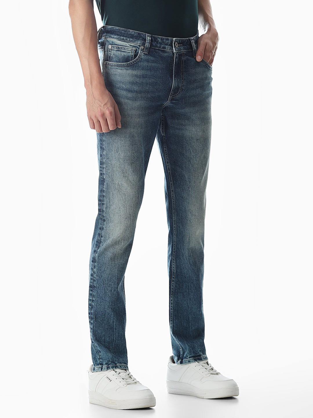 Washed Glenn Slim Fit Jeans - Light Blue