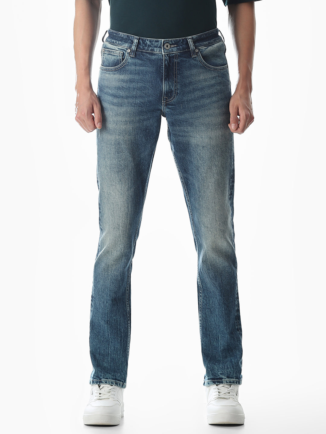 Washed Glenn Slim Fit Jeans - Light Blue