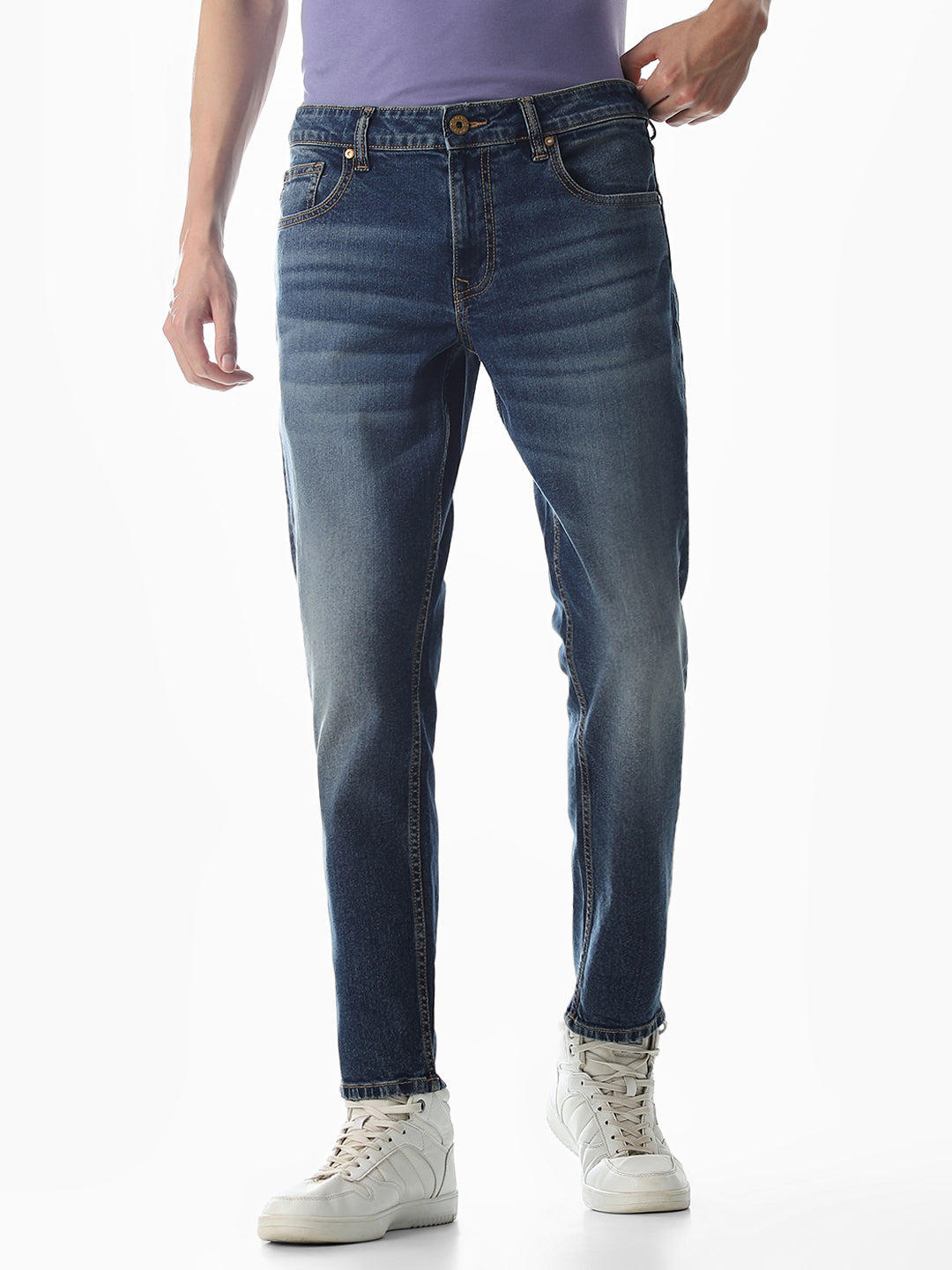 5 Pocket Cropped Brak Jeans