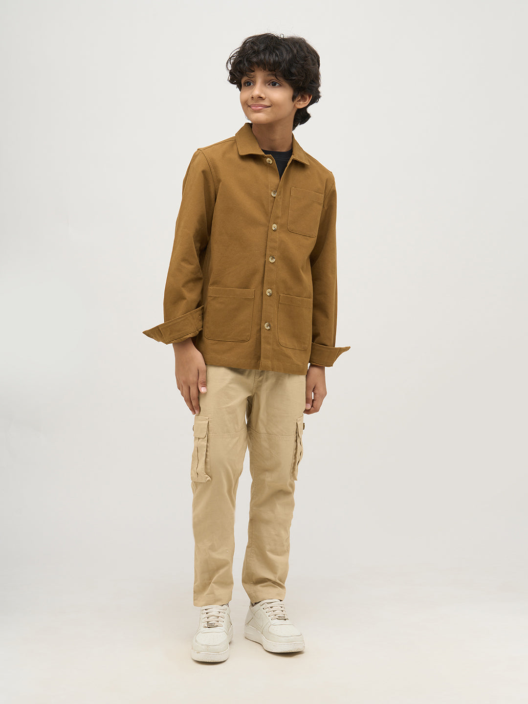 Boys 3 Pocket Cotton Shacket