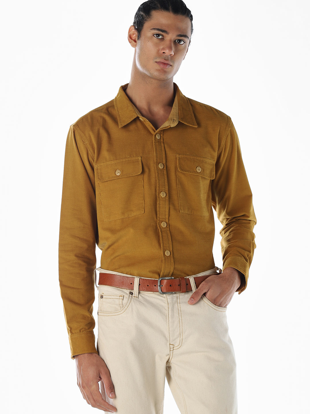 Cotton Full Sleeves Overshirt - S