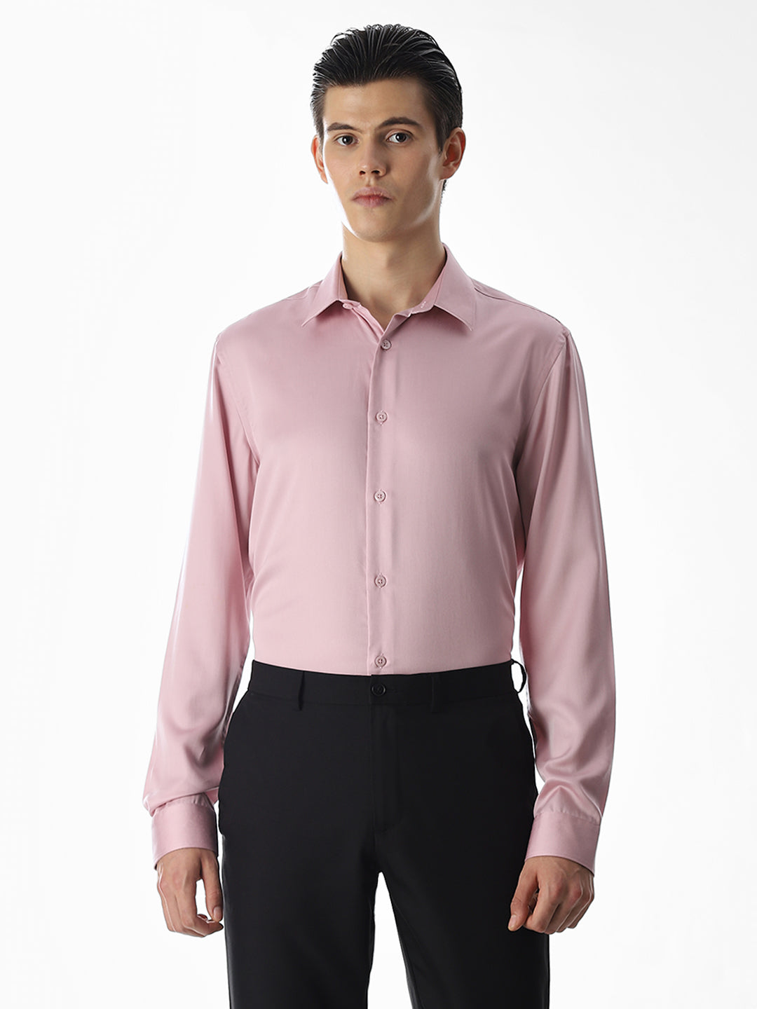 Pink Tencel Formal Shirt