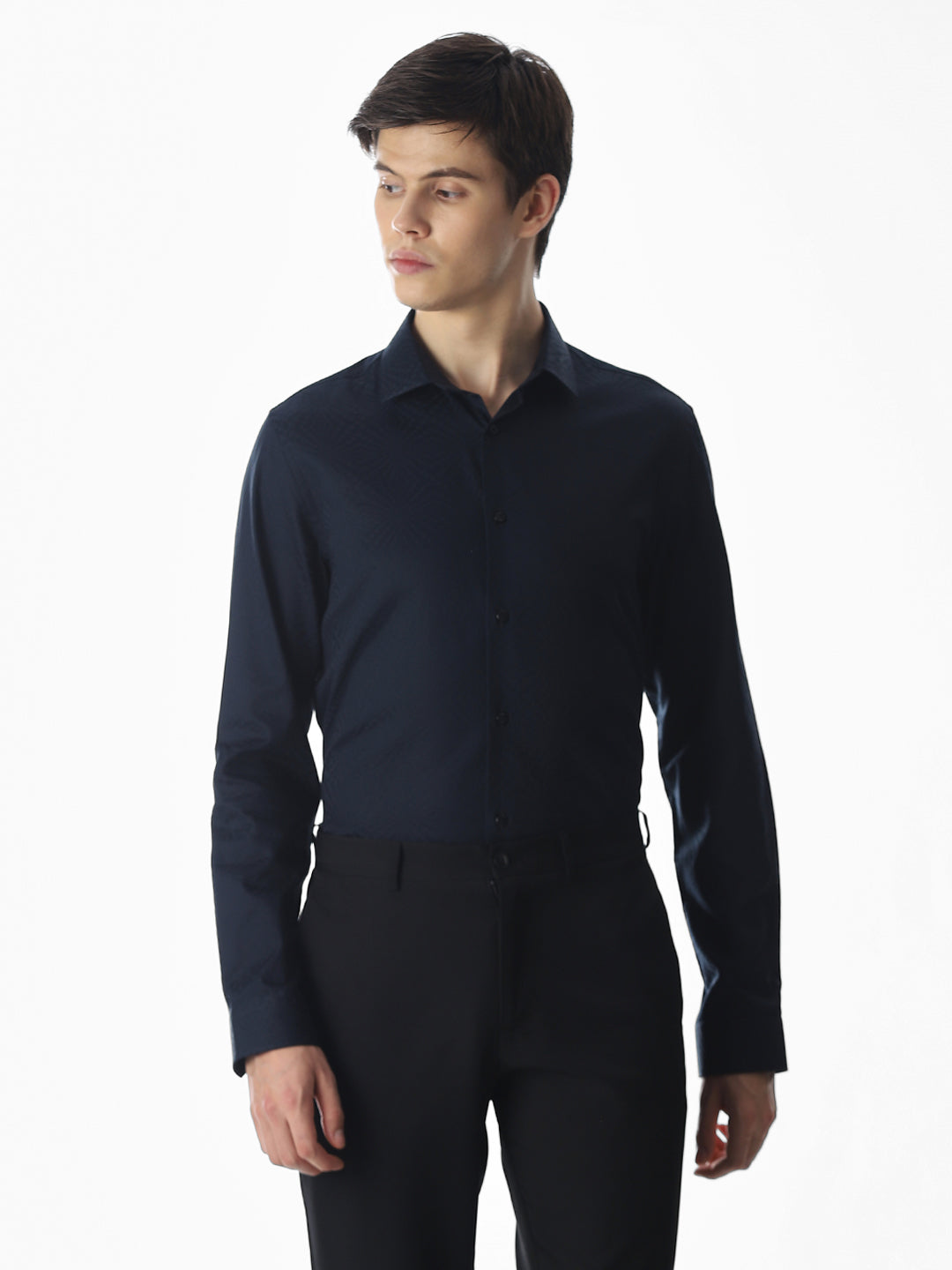 Jacquard Printed Cotton Shirt