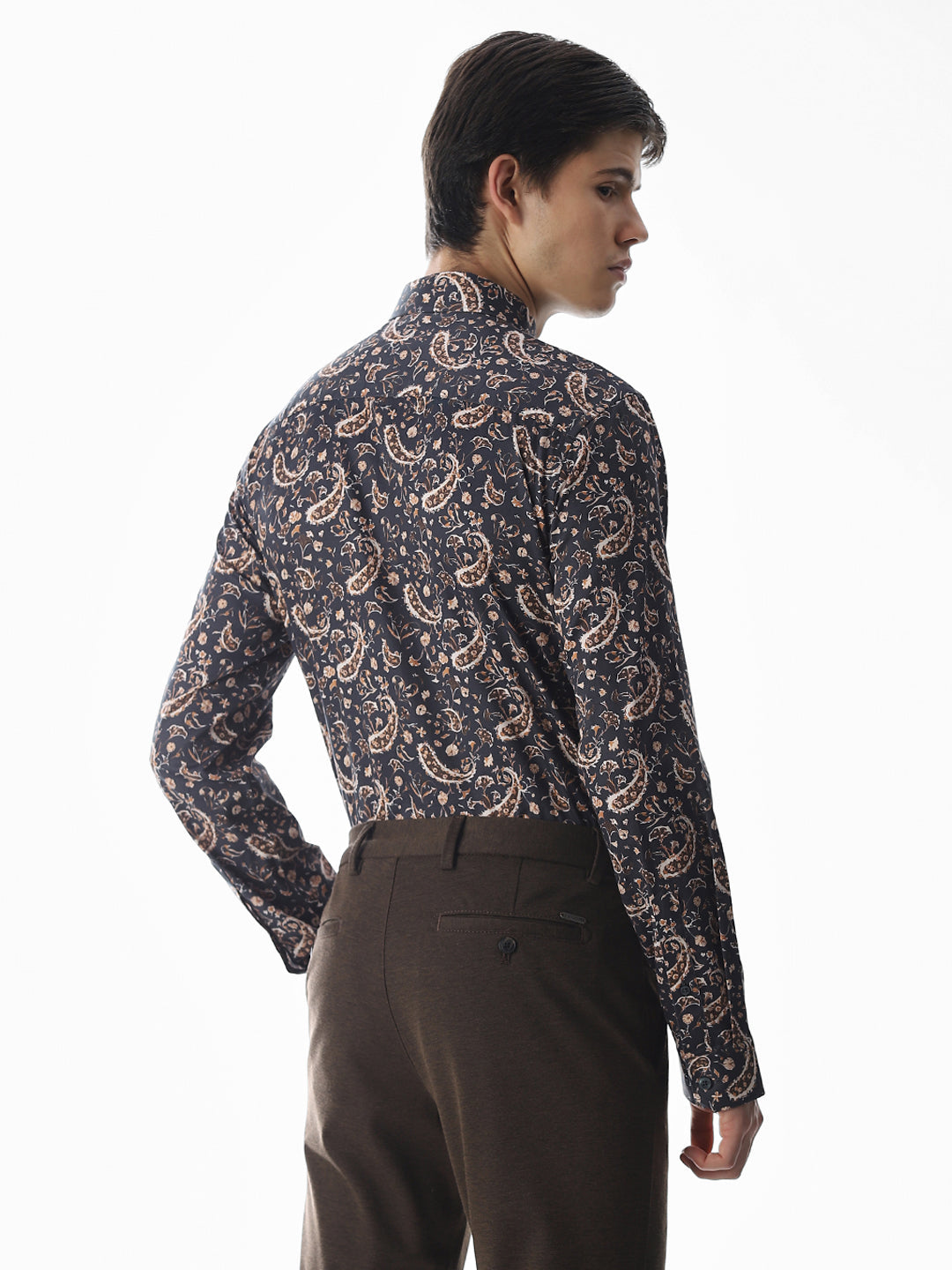 Abstract Print Slim Fit Shirt