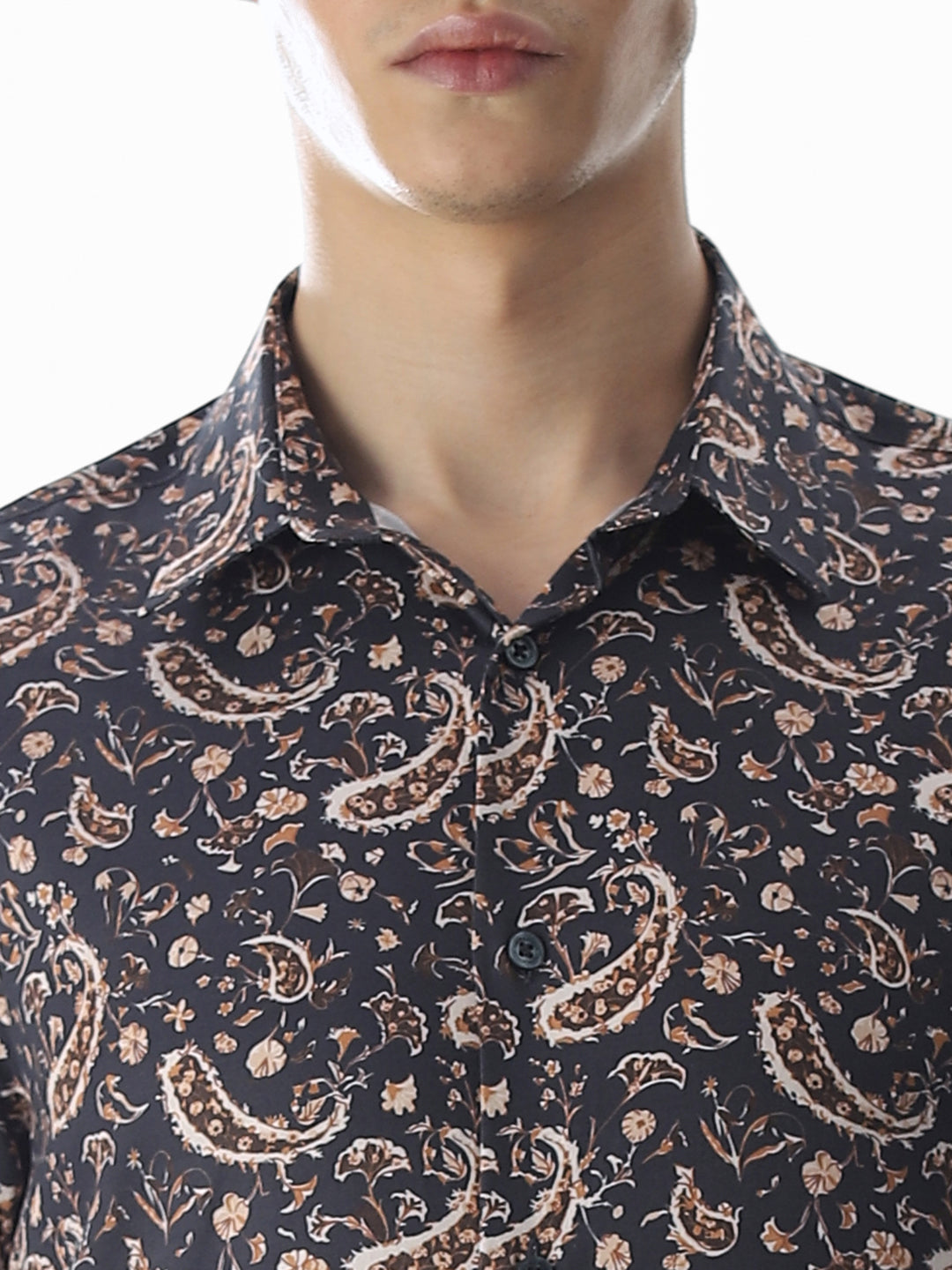 Abstract Print Slim Fit Shirt