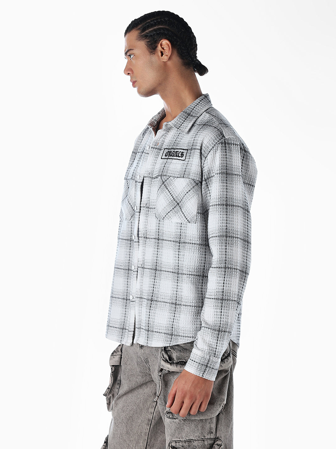 Textured Check Cotton Shirt