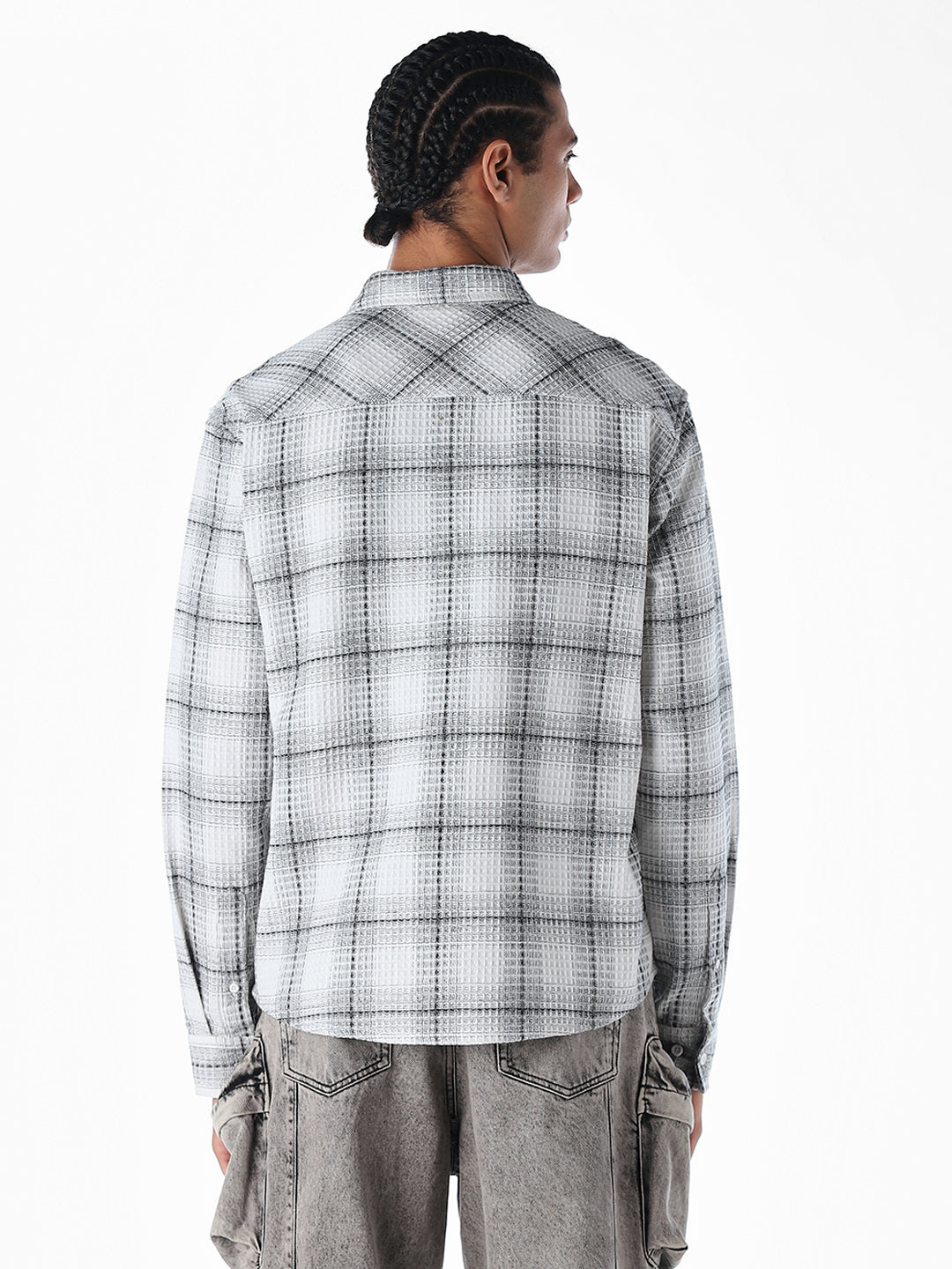 Textured Check Cotton Shirt