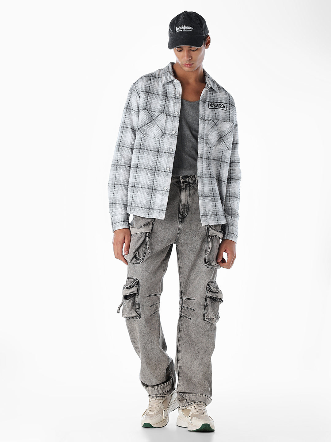 Textured Check Cotton Shirt