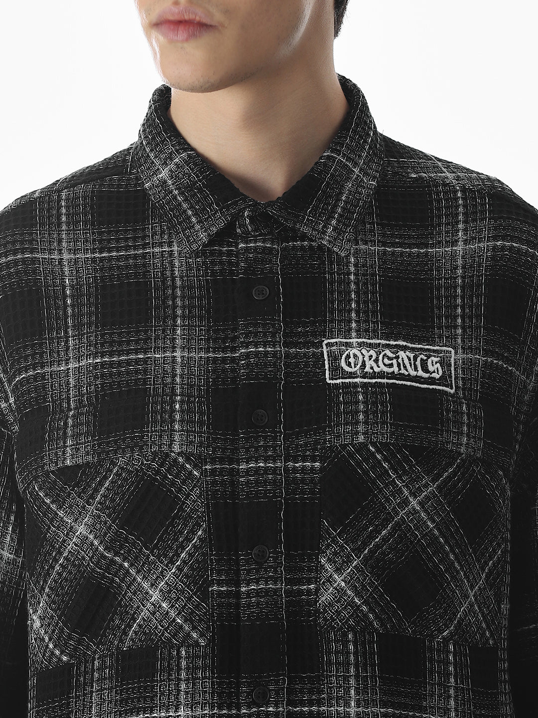 Regular Fit Check Shirt - Black