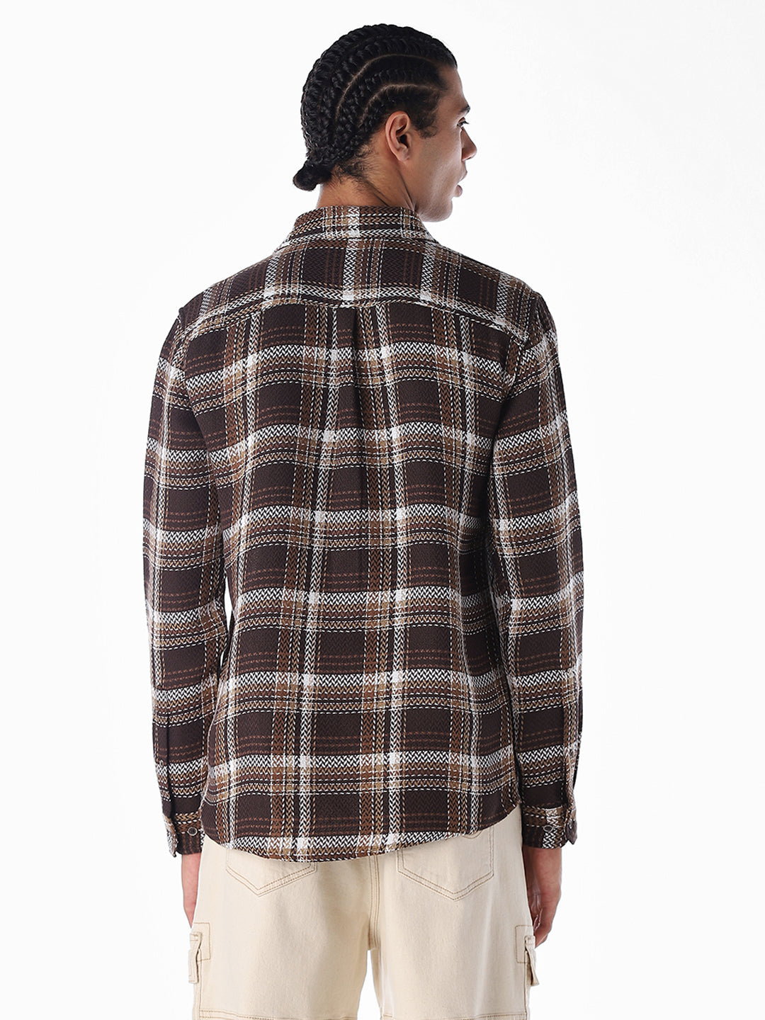 Textured Check Cotton Shirt