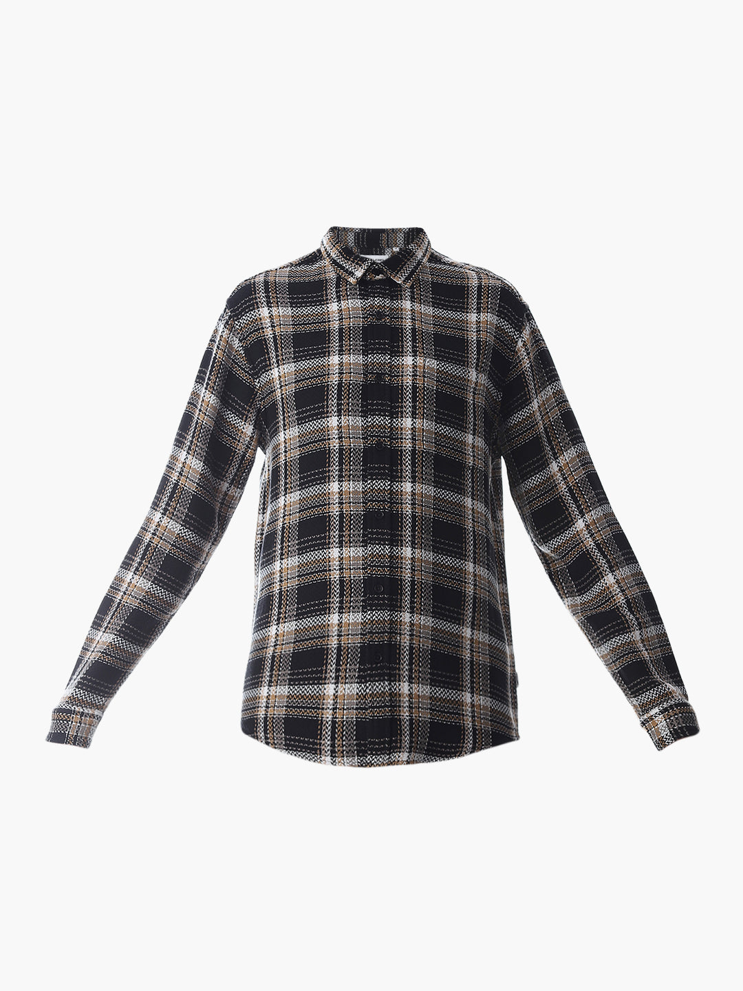 Regular Fit Check Shirt - Black