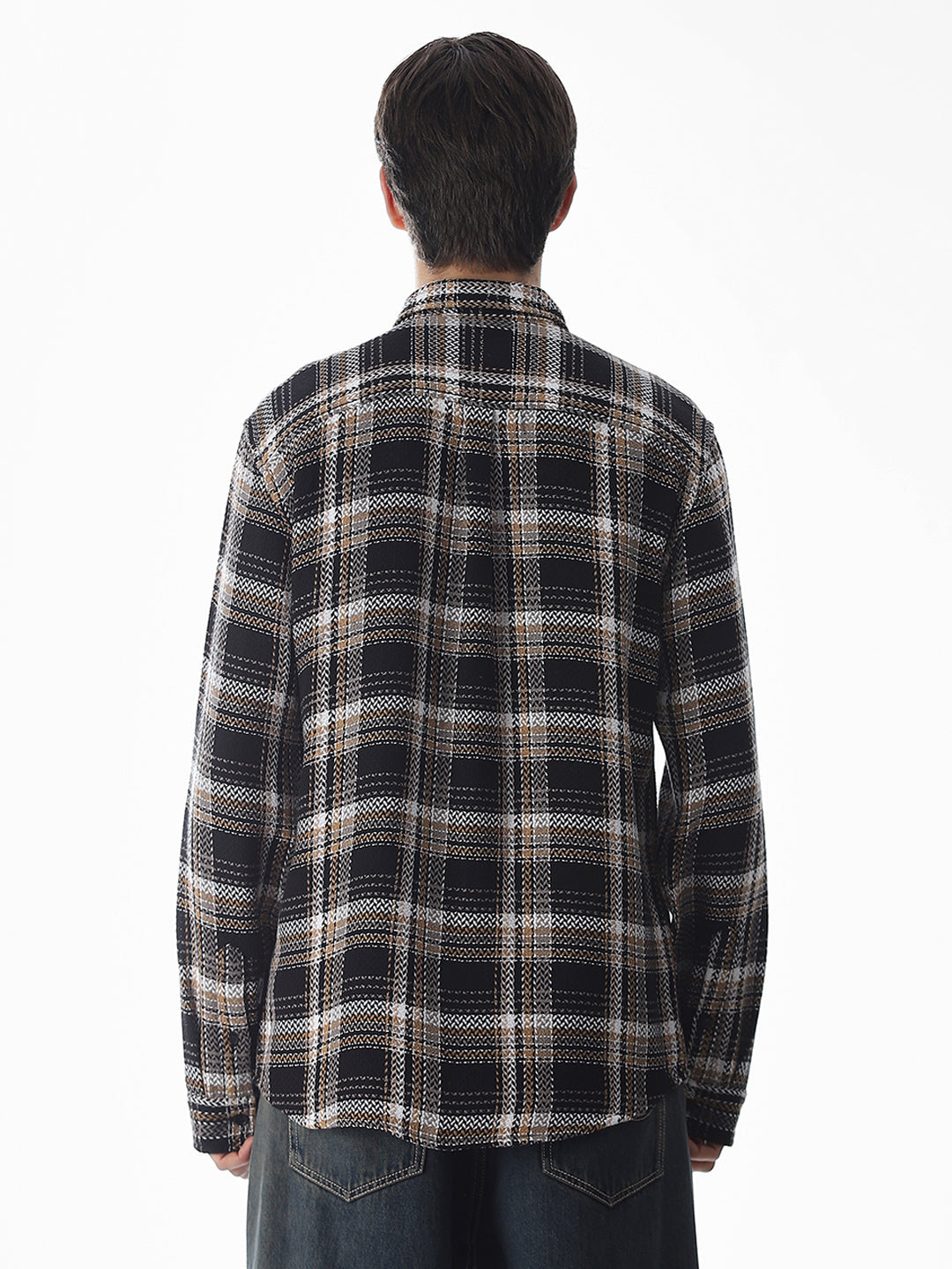 Regular Fit Check Shirt - Black