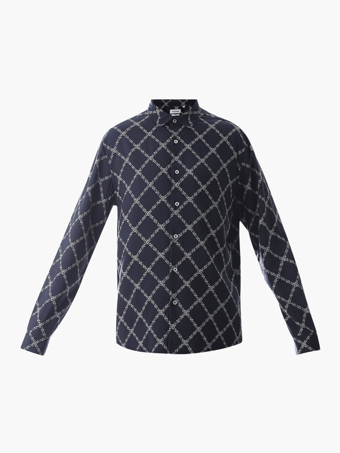 Printed Blue Viscose Shirt