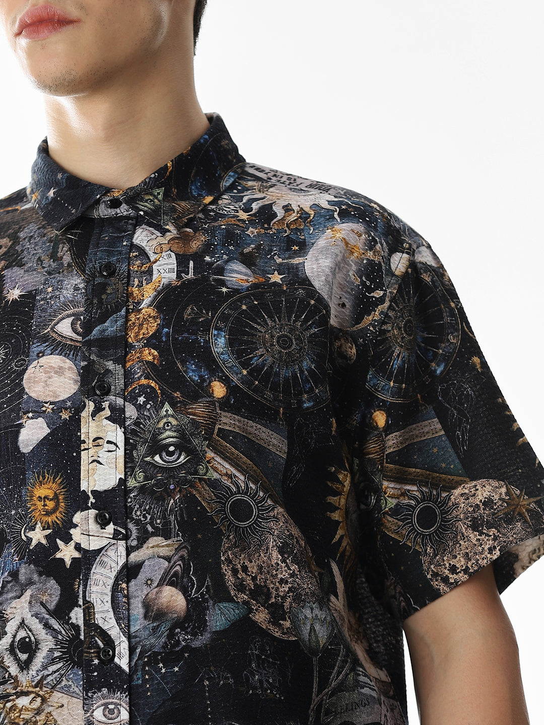 Abstract Print Comfort Fit Shirt