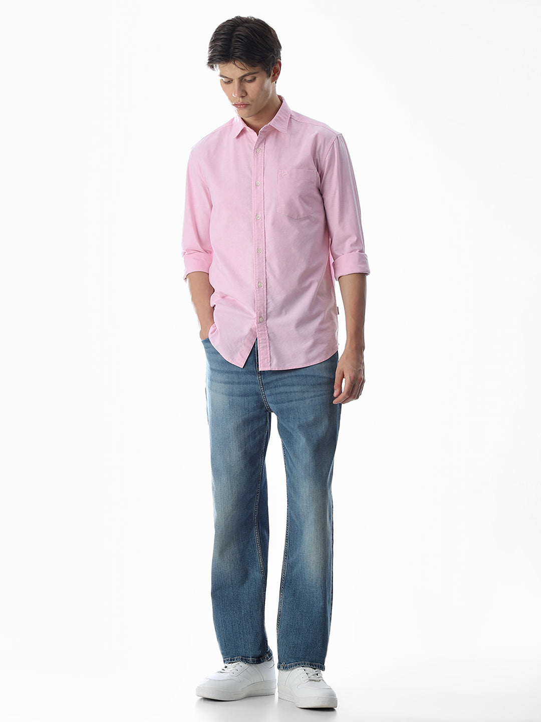 One Patch Pocket Slim Fit Shirt - Pink