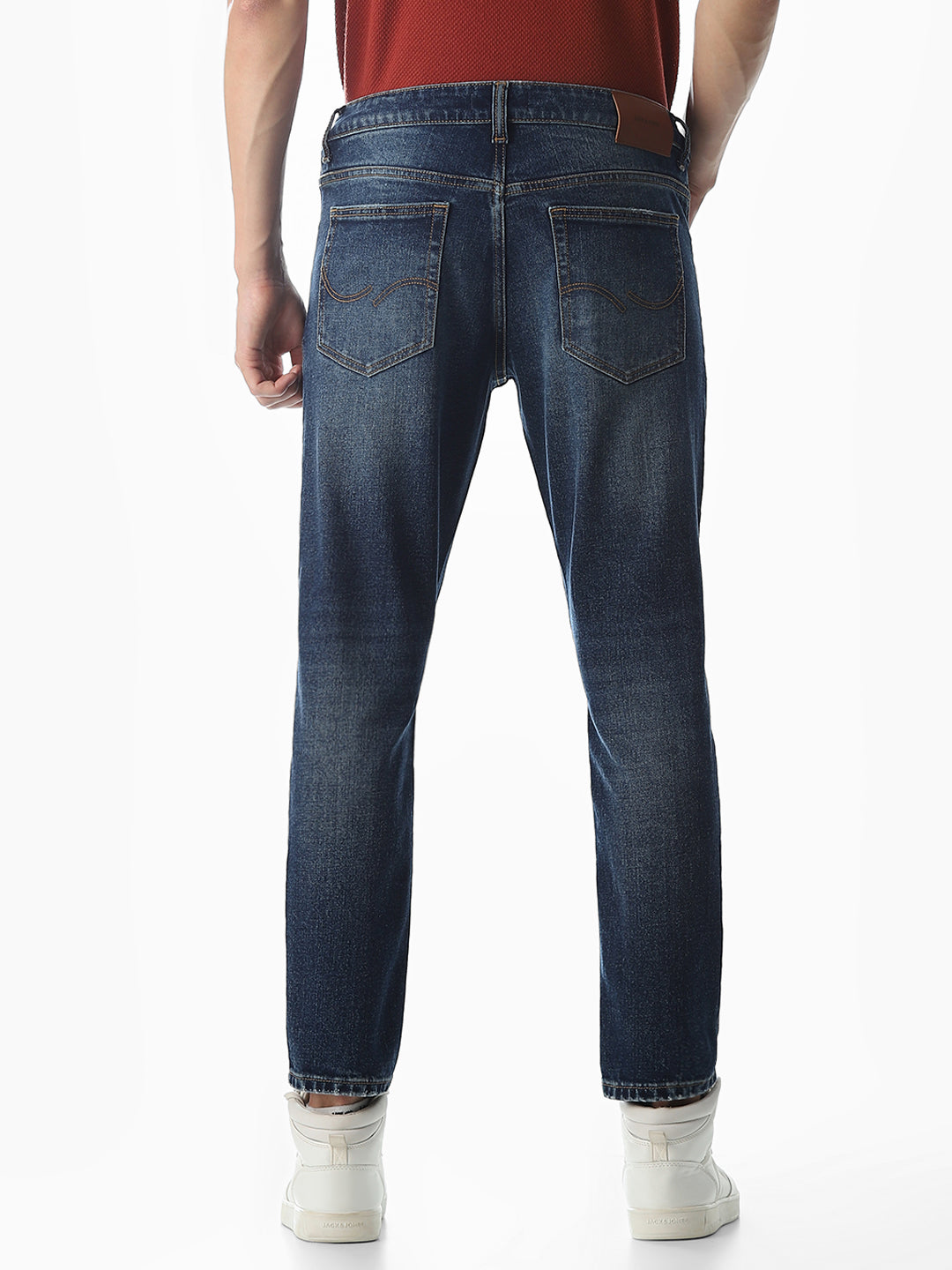 5 Pocket Cropped Brak Jeans - Medium Blue