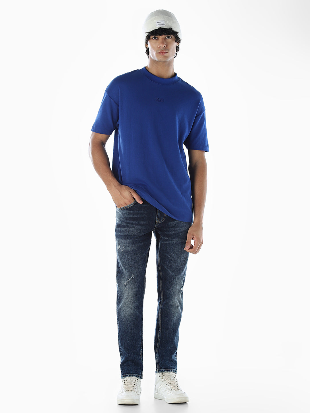 Cropped Distressed Brak Slim Fit Jeans