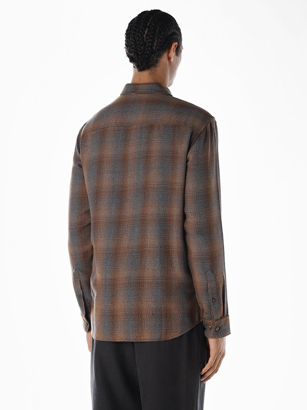 Check Full Sleeves Shirt - Dark Brown